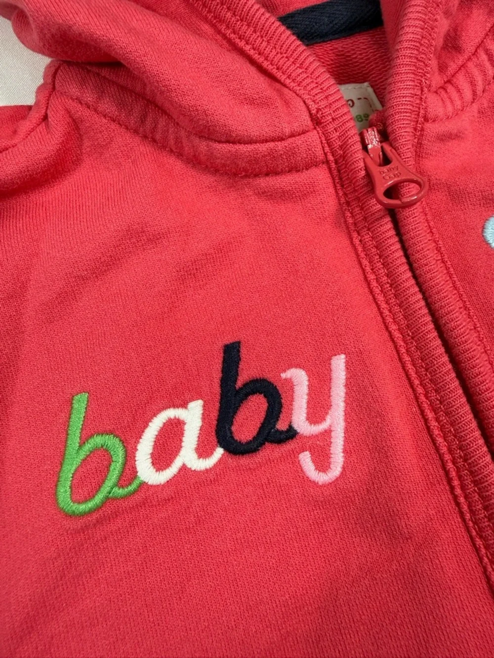 BABY GAP Y2K Zip Up Hoodie Pink Infant 6-12 Months Logo Graphic Cute Cozy‎